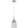 Downtown Caden Canton 6"W Cord Nickel Mini Pendant w/ Seedy Shade