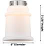 3_Downtown Caden Canton 6"W Cord Nickel Mini Pendant w/ White Shade more views