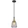 Downtown Caden Chatham 7"W Cord Black Brass Pendant w/ Clear Shade