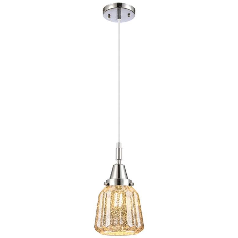 Image 1 Downtown Caden Chatham 7"W Cord Chrome Pendant w/ Mercury Shade