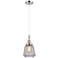 Downtown Caden Chatham 7"W Cord Nickel Mini Pendant w/ Clear Shade
