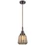 1_Downtown Caden Chatham 7"W Cord Oiled Bronze Pendant w/ Mercury Shade