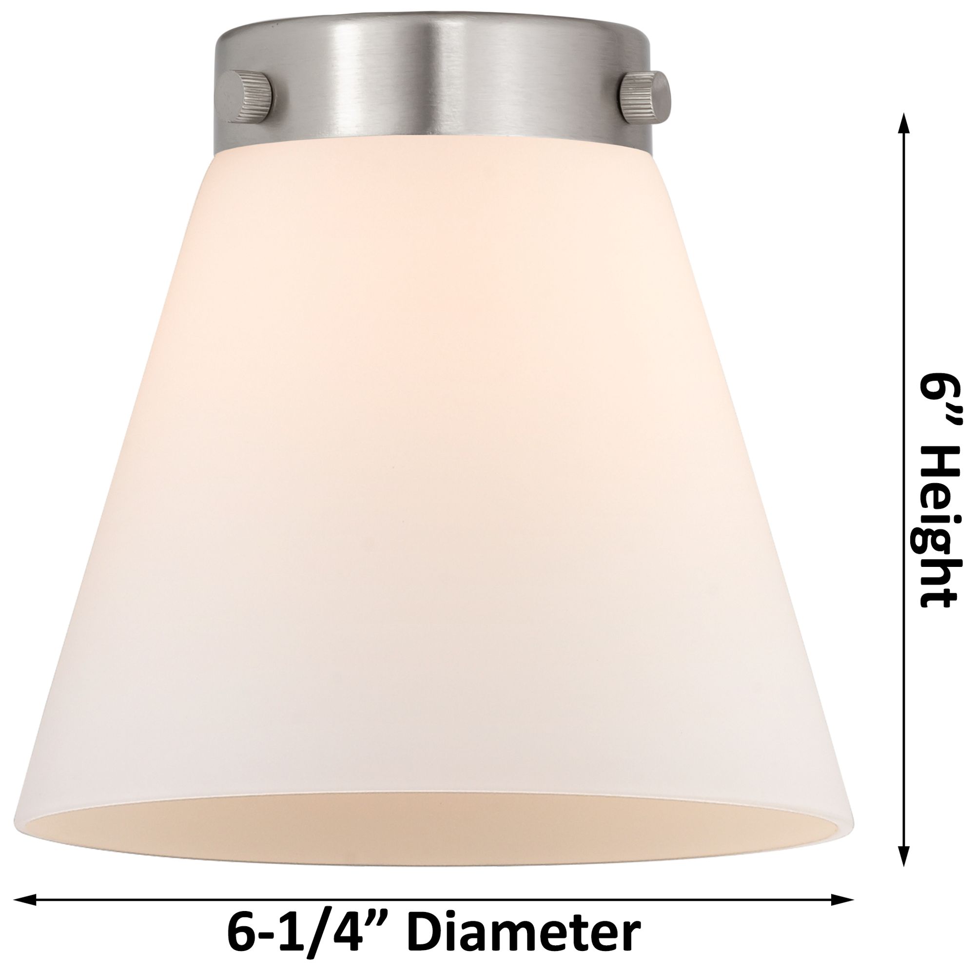 Thumbnail3 of Downtown Caden Cone 6"W Cord Nickel Mini Pendant w/ White Shade more views