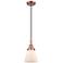 Downtown Caden Cone 6"W Cord Copper Mini Pendant w/ White Shade