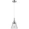 Downtown Caden Cone 6"W Cord Polished Chrome Pendant w/ Clear Shade