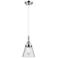Downtown Caden Cone 6"W Cord Polished Chrome Pendant w/ Seedy Shade