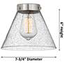 3_Downtown Caden Cone 8"W Cord Chrome Pendant w/ Light Smoke Shade more views