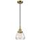Downtown Caden Fulton 7"W Cord Antique Brass Pendant w/ Clear Shade