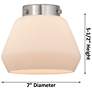 3_Downtown Caden Fulton 7"W Cord Antique Brass Pendant w/ Light Smoke Shade more views
