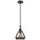 Downtown Caden Fulton 7"W Cord Black Mini Pendant w/ Light Smoke Shade