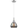 1_Downtown Caden Fulton 7"W Cord Chrome Pendant w/ Light Smoke Shade