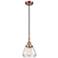 Downtown Caden Fulton 7"W Cord Copper Mini Pendant w/ Clear Shade
