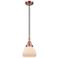 Downtown Caden Fulton 7"W Cord Copper Mini Pendant w/ White Shade