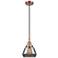 Downtown Caden Fulton 7"W Cord Copper Pendant w/ Light Smoke Shade