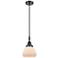 Downtown Caden Fulton 7"W Cord Matte Black Mini Pendant w/ White Shade