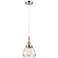 Downtown Caden Fulton 7"W Cord Nickel Mini Pendant w/ Clear Shade