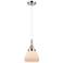 Downtown Caden Fulton 7"W Cord Nickel Mini Pendant w/ White Shade