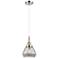Downtown Caden Fulton 7"W Cord Nickel Pendant w/ Light Smoke Shade