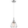 1_Downtown Caden Fulton 7"W Cord Polished Chrome Pendant w/ Clear Shade