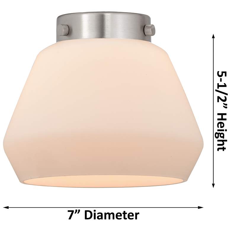 Image 3 Downtown Caden Fulton 7"W Cord Satin Nickel Pendant w/ Light Smoke Shade more views