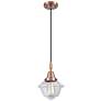1_Downtown Caden Oxford 7"W Cord Copper Mini Pendant w/ Clear Shade