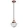 Downtown Caden Oxford 7"W Cord Copper Mini Pendant w/ Clear Shade