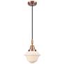 1_Downtown Caden Oxford 7"W Cord Copper Mini Pendant w/ White Shade
