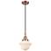 Downtown Caden Oxford 7"W Cord Copper Mini Pendant w/ White Shade
