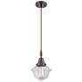 1_Downtown Caden Oxford 7"W Cord Oiled Bronze Pendant w/ Clear Shade