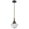Downtown Caden Oxford 7"W Cord Oiled Bronze Pendant w/ Clear Shade