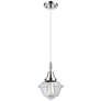 1_Downtown Caden Oxford 7"W Cord Polished Chrome Pendant w/ Clear Shade