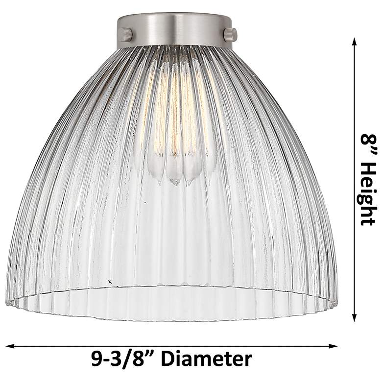 Image 3 Downtown Caden Seneca Falls 10"W Cord Satin Nickel Pendant w/ Clear Shade more views