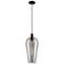 Downtown Chelsea 8"W Cord Black Mini Pendant w/ Light Smoke Shade