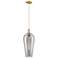 Downtown Chelsea 8"W Cord Bronze Mini Pendant w/ Light Smoke Shade