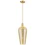 1_Downtown Chelsea 8"W Cord Bronze Mini Pendant w/ Mercury Shade