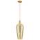 Downtown Chelsea 8"W Cord Bronze Mini Pendant w/ Mercury Shade