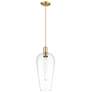 1_Downtown Chelsea 8"W Cord Champagne Bronze Mini Pendant w/ Clear Shade