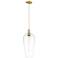 Downtown Chelsea 8"W Cord Champagne Bronze Mini Pendant w/ Clear Shade