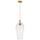 Downtown Chelsea 8"W Cord Champagne Bronze Mini Pendant w/ Seedy Shade