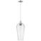 Downtown Chelsea 8"W Cord Satin Nickel Mini Pendant w/ Seedy Shade