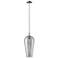 Downtown Chelsea 8"W Polished Nickel Mini Pendant w/ Light Smoke Shade