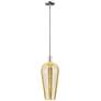 1_Downtown Chelsea 8"W Polished Nickel Mini Pendant w/ Mercury Shade