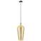 Downtown Chelsea 8"W Polished Nickel Mini Pendant w/ Mercury Shade