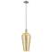 Downtown Chelsea 8"W Satin Nickel Mini Pendant w/ Mercury Shade