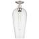 Downtown Chelsea 8"W Satin Nickel Semi Flush Mount w/ Seedy Shade