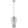 1_Downtown Chelsea 8"W Stem Bronze Mini Pendant w/ Light Smoke Shade
