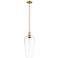 Downtown Chelsea 8"W Stem Champagne Bronze Mini Pendant w/ Clear Shade