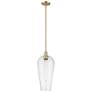 1_Downtown Chelsea 8"W Stem Champagne Bronze Mini Pendant w/ Seedy Shade