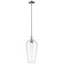 1_Downtown Chelsea 8"W Stem Polished Nickel Mini Pendant w/ Seedy Shade