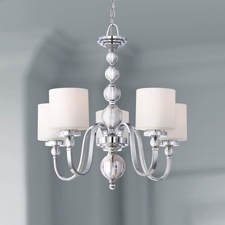 Image 1 Downtown Collection 28 inch Wide 5 Light Chandelier